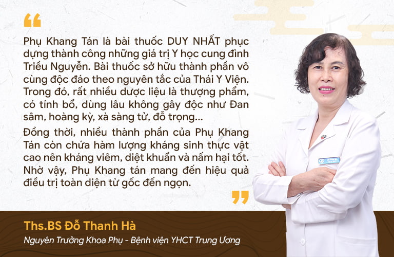 Bác sĩ Thanh Hà đánh giá cao cơ sở khoa học của Phụ Khang Tán