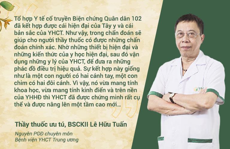Thầy thuốc ưu tú, BSCKII Lê Hữu Tuấn đánh giá cao về phương pháp Đông y có biện chứng tại Quân dân 102
