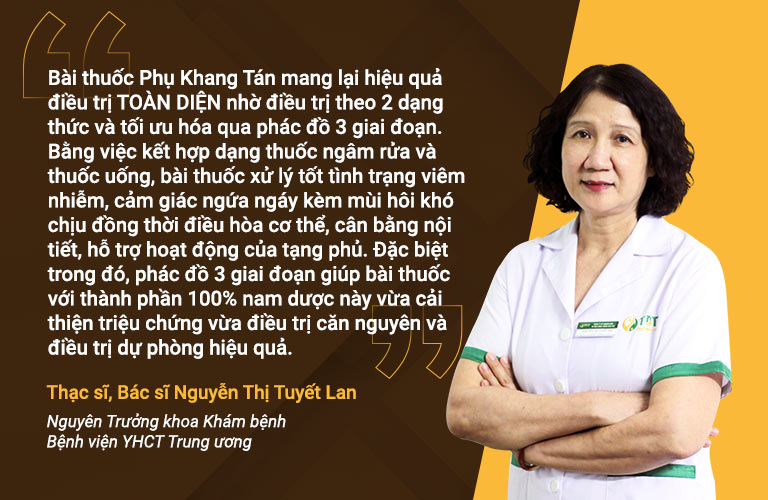 Bác sĩ Tuyết Lan đánh giá về phác đồ Phụ Khang Tán