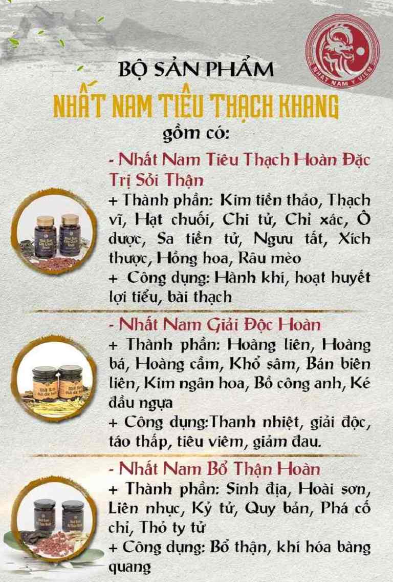 Thành phần, công dụng bài thuốc Nhất Nam Tiêu Thạch Khang