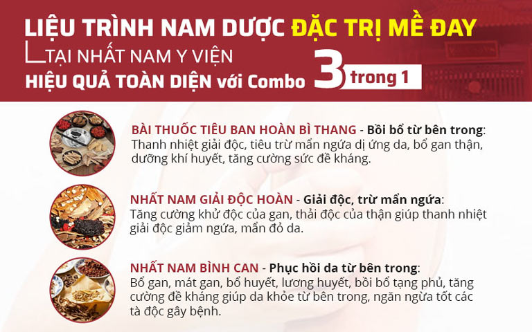 Liệu trình combo thuốc điều trị mề đay tại Nhất Nam Y Viện