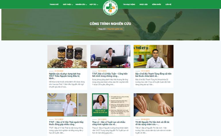 Chuyên mục Công trình nghiên cứu của website