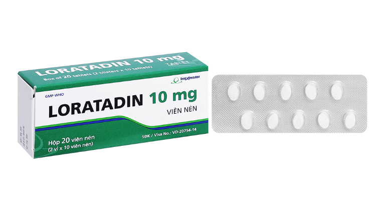 Thuốc Loratadine điều trị các triệu chứng dị ứng và mề đay