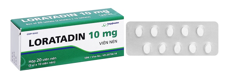 Thuốc trị dị ứng mẩn ngứa Loratadine