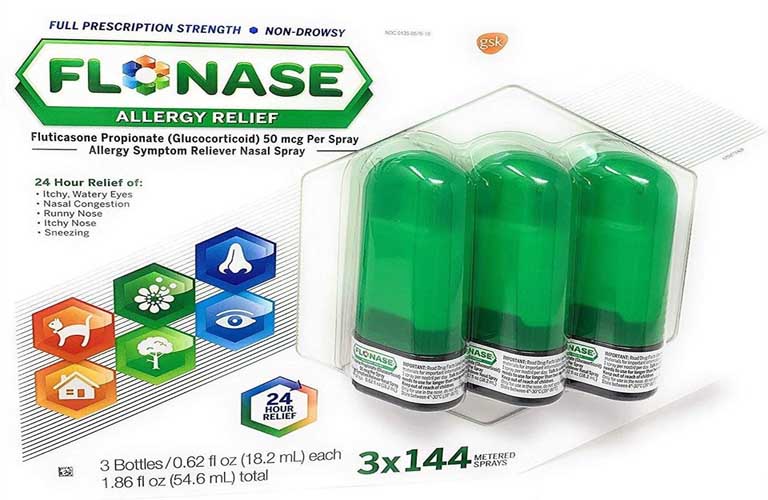 Thuốc trị viêm mũi dạng xịt chứa corticosteroid - Fluticasone (Flonase)